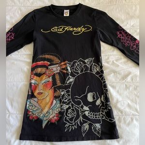 Black Ed hardy long sleeve tee